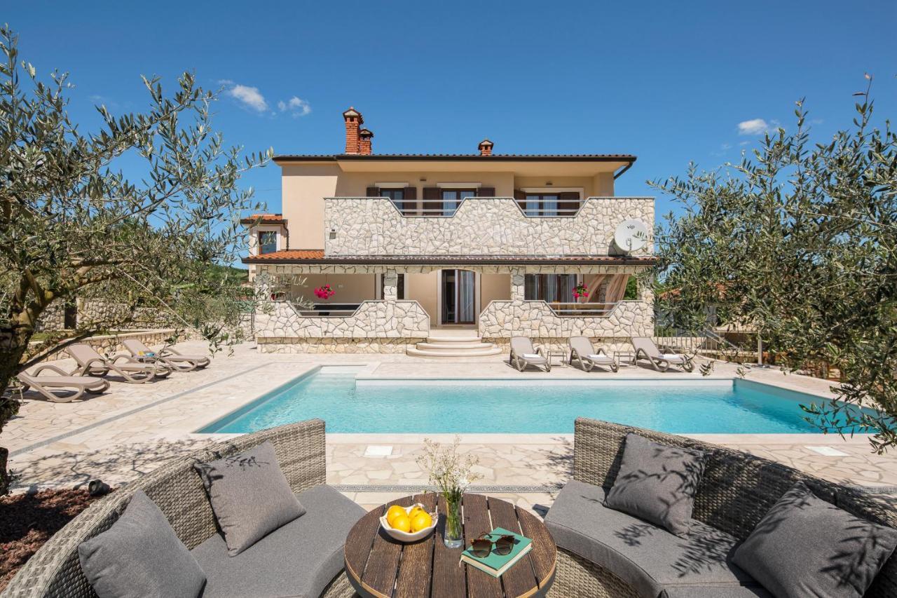 Villa Vesna With Sauna, Hot Tub Potpićan Dış mekan fotoğraf